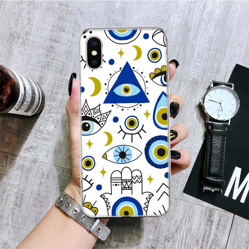 Lucky Blue Evil Eye Phone Case For iPhone 17 Air 16 15 Plus 11 14 Pro Max 13 Mini 12 7 8 + SE Pattern Art Customized Cover 17 Ai