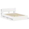 Bed Frame with Storage Space White 150 x 200 cm Particleboard