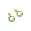 Pinkdudu Sweet Circle Drop Earrings Candy Color Fashion Zinc Alloy Women's Jewelry Gift PD2333