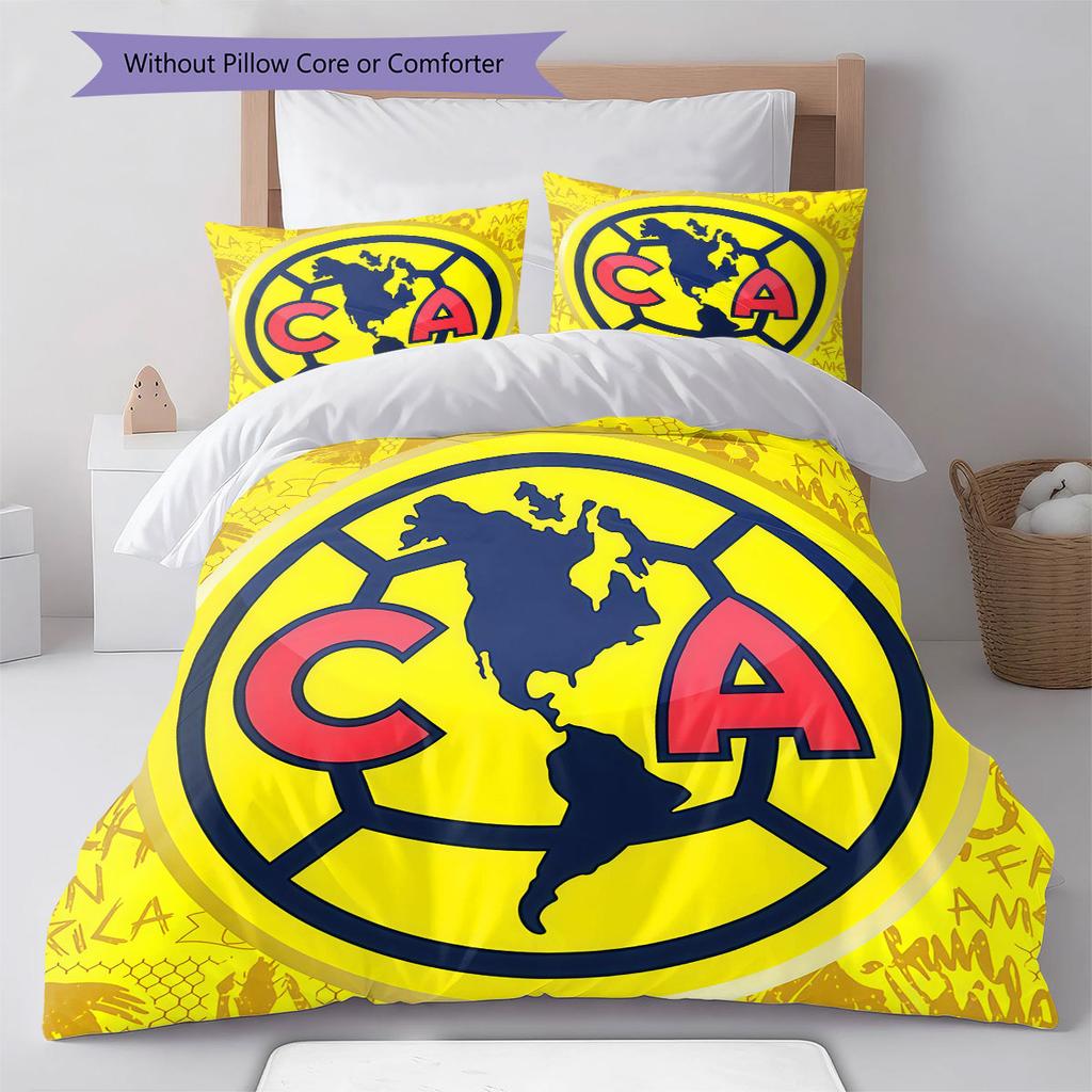 Club America Pattern Bedding,Quilt Set Quilt Cover Pillowcase Home Birthday Gift(1 * Duvet Cover + 2 * Pillowcase, Without Core)