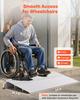 Door Threshold Ramp, 87 Mm Rise, Aluminum Alloy Threshold Ramp Rated 363 Kg Load Capacity, Handicap Ramps for Home Steps for Wheelchair, Scooters,