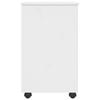 Rollcontainer mit Rädern Weiß 34 x 39 x 65,5 cm Massivholz Kiefer