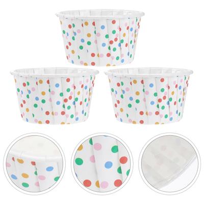 100 Unidades Vasos de Plástico con Tapa Postre de Cumpleaños Cuenco Desechable Contenedores para Postres Suministros para Fiesta Vasos de Papel Envoltorio para Pasteles