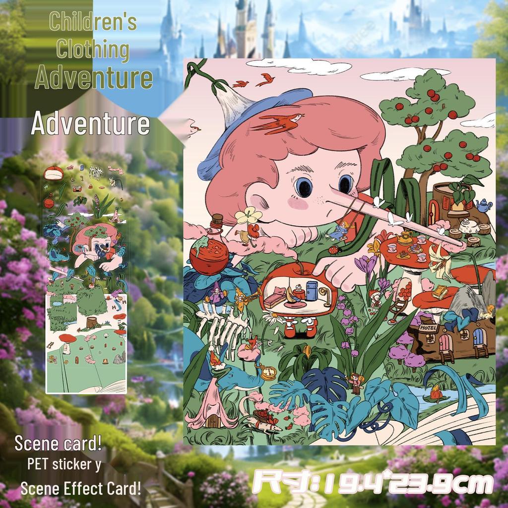 3D Large-Scale Scenery Sticker: DIY Visual Stacking Miniature Scene, No Cutting Needed