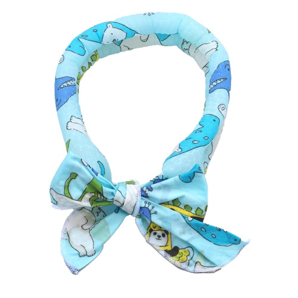 Summer Cartoon Cooling Pet Scarf For Cats And Dogs Cotton Polyester Bandana For Small Animals