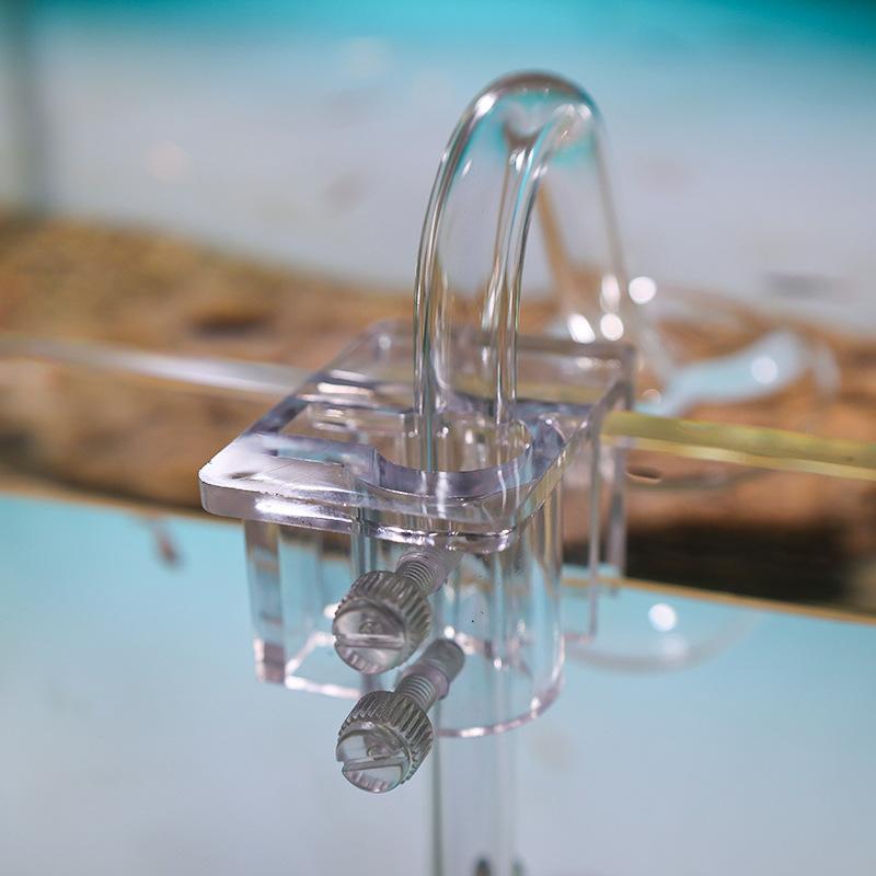 Fish Tank Acrylic Water Pipe Clamps Tool Storage Rack Inflow Outflow Filtration Holder Fixed Clamps Fix Feeder Fixing Seat