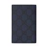 Gucci GG Supreme Ceramic Effect GG Details Leather Card Holder Men's Dark Blue