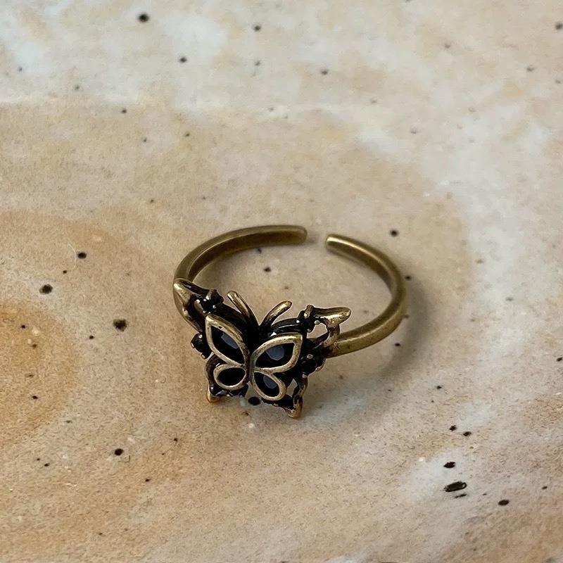 Vintage Butterfly Ring - A Unique and Exclusive Design for Women, Featuring An Open Design on The Index Finger Ring.