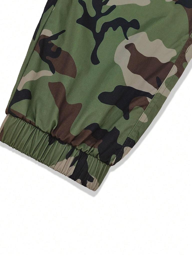 Men's Spring/Autumn Camouflage Retro High Street Casual Tapered Work Pants