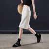 SOFSIL Women's White High-Waist Straight-Leg Denim Capris