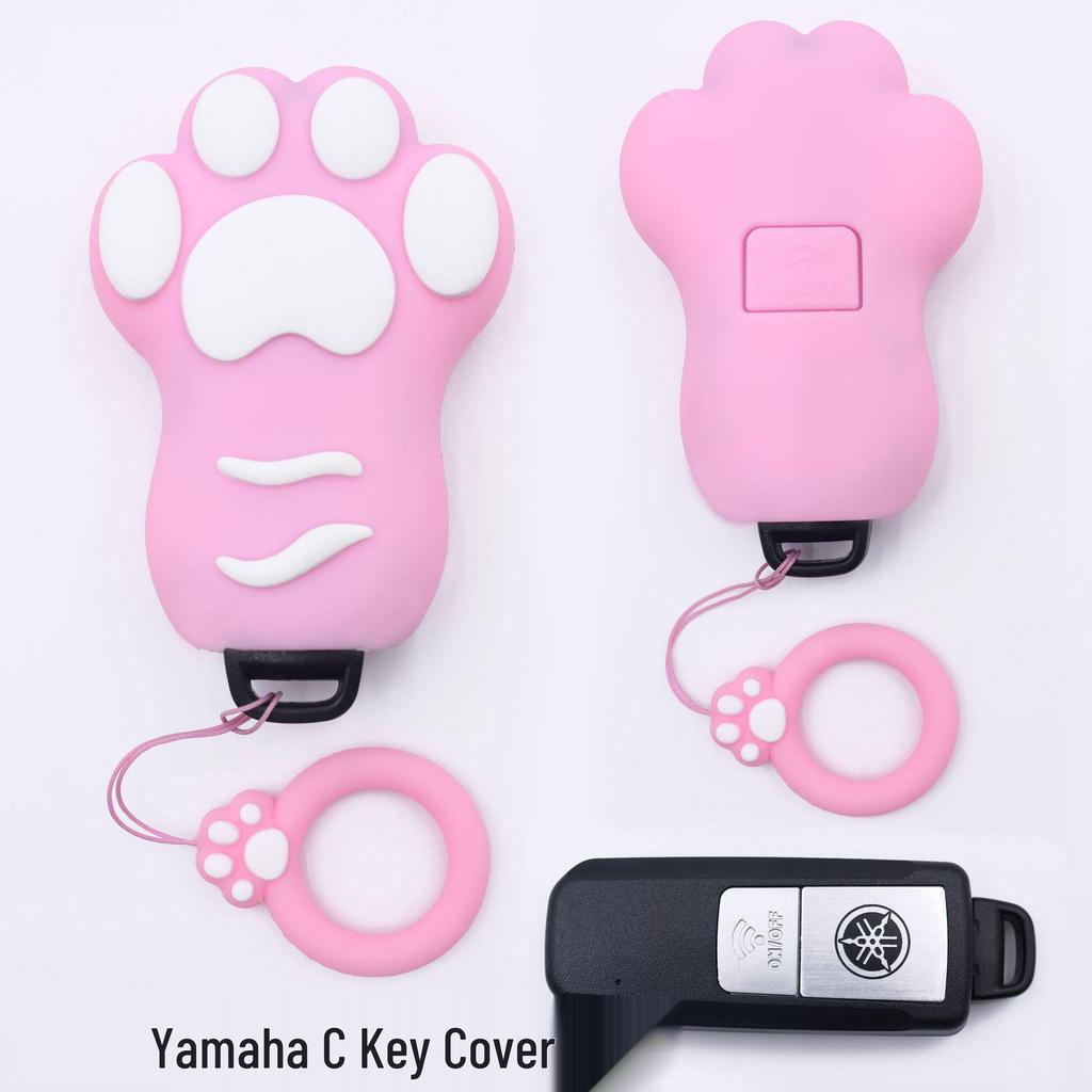 Cat Paw Cartoon Key Cover for Yamaha & Honda Motorcycles