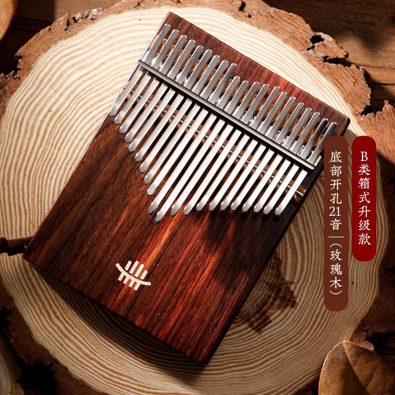 Kalimba 17 Keys with Hole 21 Keys Kalimba Full Solid Wood Thumb Piano Musical Instrument Professional Mbira For Beginners