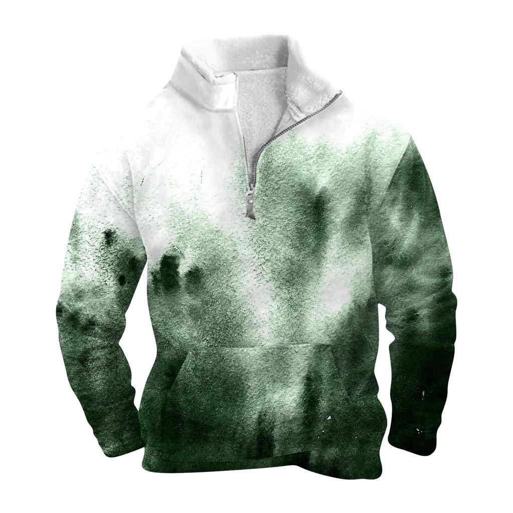 Das Herren-Sweatshirt mit Stehkragen im Frühling und Herbst ist ein Outdoor-Freizeitpullover