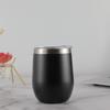 Tazza termica in acciaio inossidabile 304, Bicchiere da vino a doppia parete a forma di uovo da 12 oz, Mantiene le bevande calde o fredde.