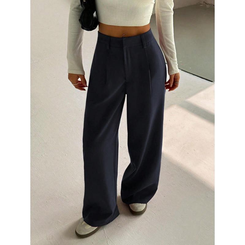 Women's Loose Fit High Waist Palazzo Pants For Office And Casual Streetwear