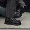 British style uniform JK small leather shoes women's 2025 spring and autumn new shallow mouth belt buckle one pedal patent leather loafers