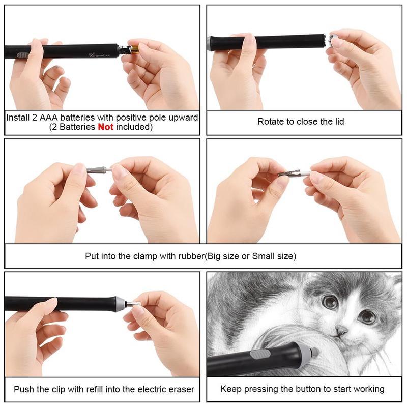 Electric Eraser Pencil Drawing Mechanical Cute Kneaded Erasers for Kids School Office Supplies