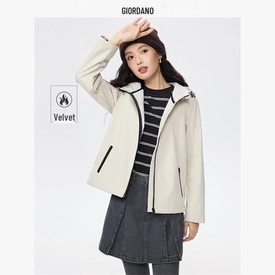 Damen Fleece-gefütterte Kapuzen-Softshelljacke