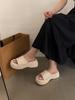 Women's Summer 2025 One-Strap High Heel Sandals - Round & Open Toe, Soft-Thick Sole, Comfortable for Commute