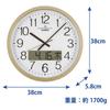 Casio Wall Clock Radio Gold Analog Program Time Signal Function Calendar Display 38 X 38 X Cm IC-4100J-9JF 5.8