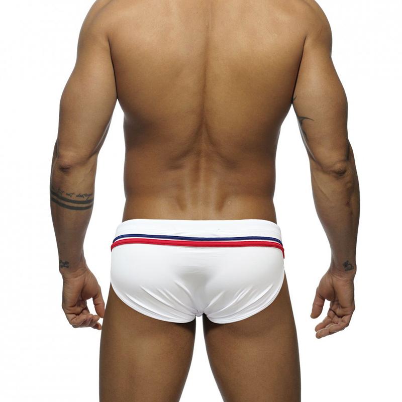 Men's Looped Swim Briefs Sexy Low Waist Bikini Swimsuit M-2XL Yellow