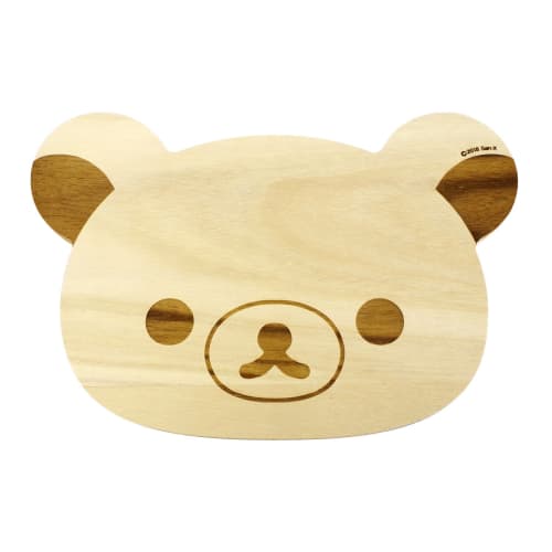 

RK Rilakkuma Face Cutting Board, Wooden, Made in Japan, W252 x H170 x D15mm