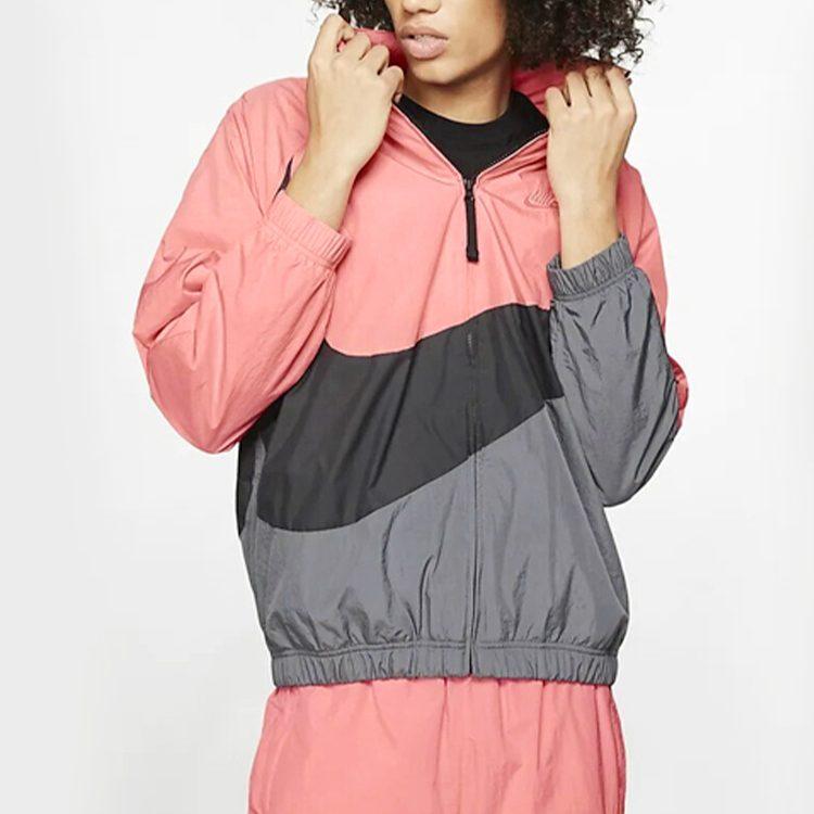 Nike Jacket Spring Men's Black Gray Pink AR3133-668