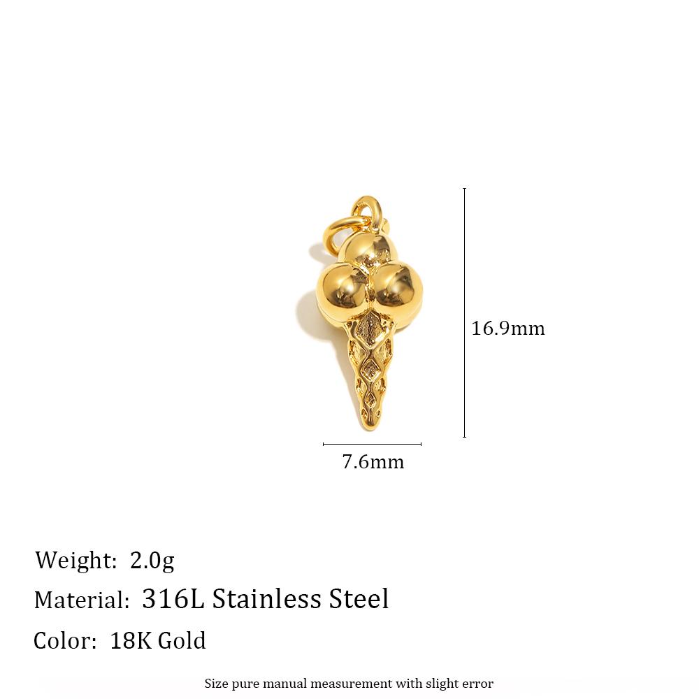MamacitaSlay 316L Stainless Steel Enamel Fruit Cake Charms Earrings Necklace Bracelet DIY Accessories Women's Cute Pendant Gift