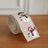 Cartoon 2M/Roll Christmas Tree Ribbon DIY Reinforced Edge Gift Packaging Webbing Snowman Fabric Wreath Making Tool Xmas