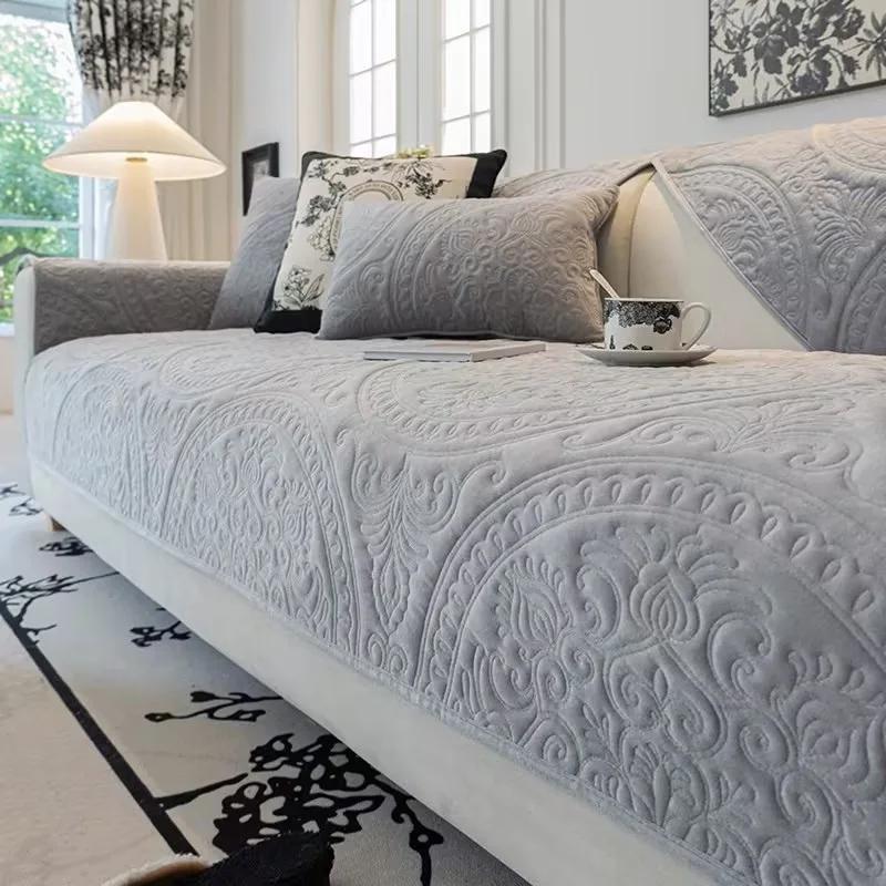 Thick Plush Sofa Cover Universal Non-Slip Couch Cover Towel Sofa Protective Mats for Living Room Home Decoration Sofa Cushion