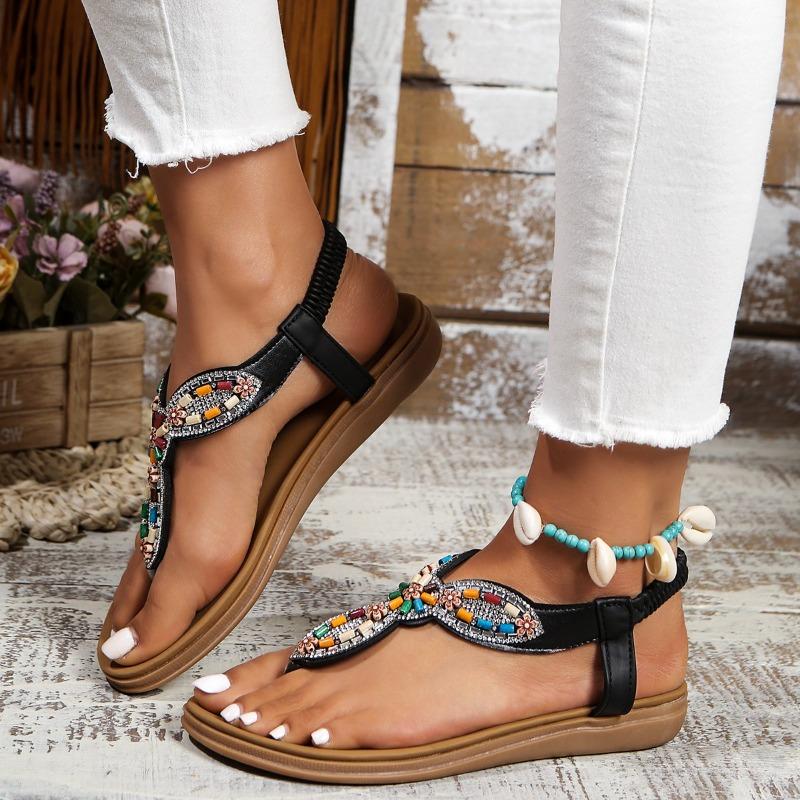 Fashion Sandals New Plus Size Flat Roman Sandals