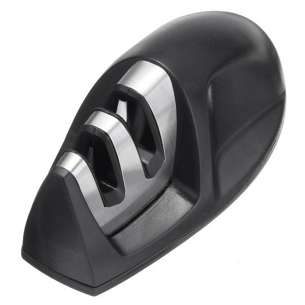 Grinder Knife Scissors Stone Steel Mini 2 Stage Double Groove Rod Sharpener Grindstone