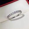 Cao Shi Elegant Zircon-Inlaid Platinum-Plated Ladies' Ring