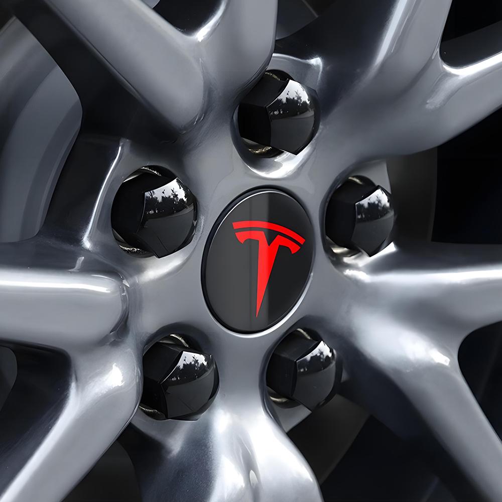 4 szt. 56 mm Nakładki na środek piasty koła samochodowego Naklejki Emblemat Pokrywa Do Tesla Model S Cybertruck Model 3 Model Y Model X Akcesoria Samochodowe