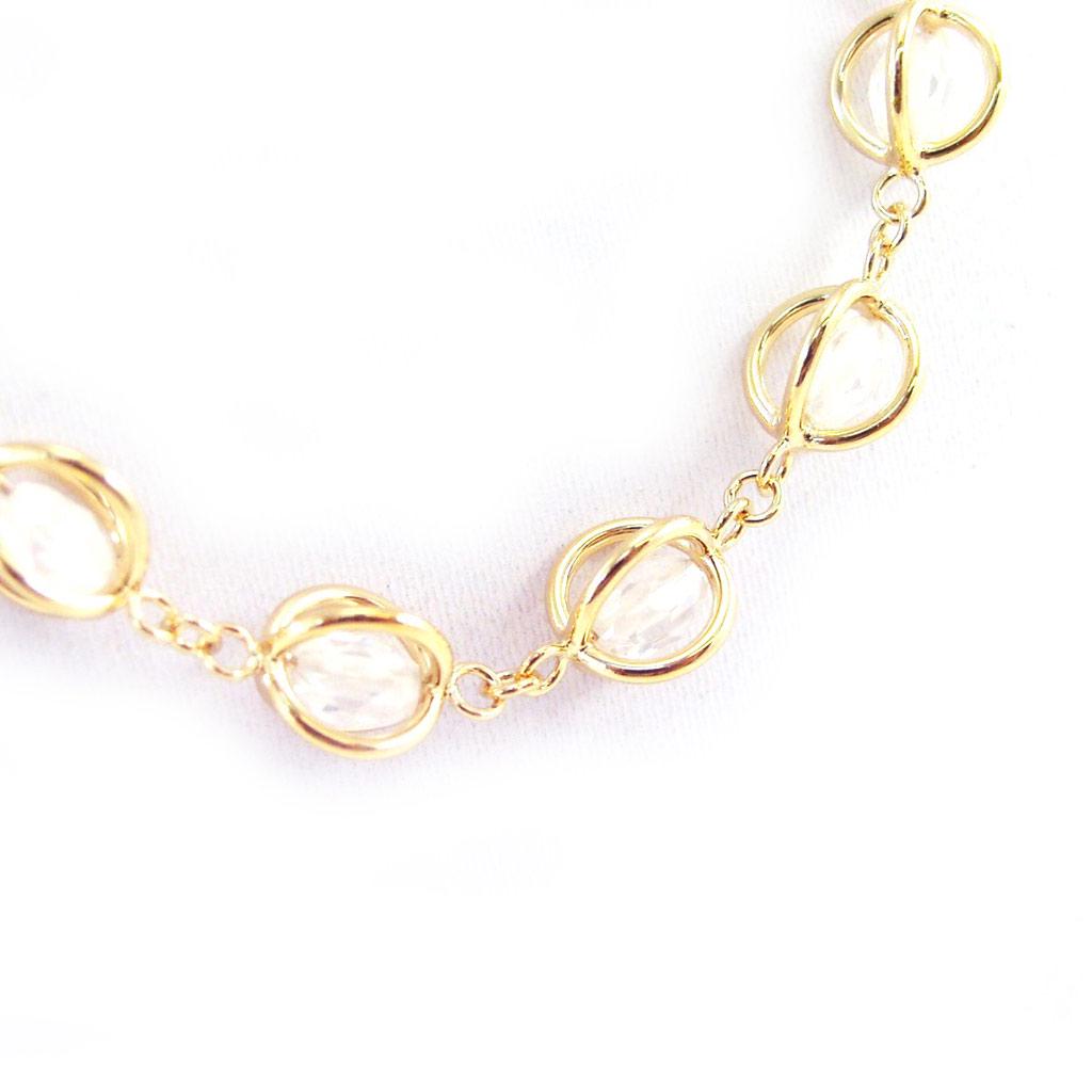 Les Trésors De Lily [G5640] - Gold-plated Necklace 'Alchemy' White Gold - 5 Mm