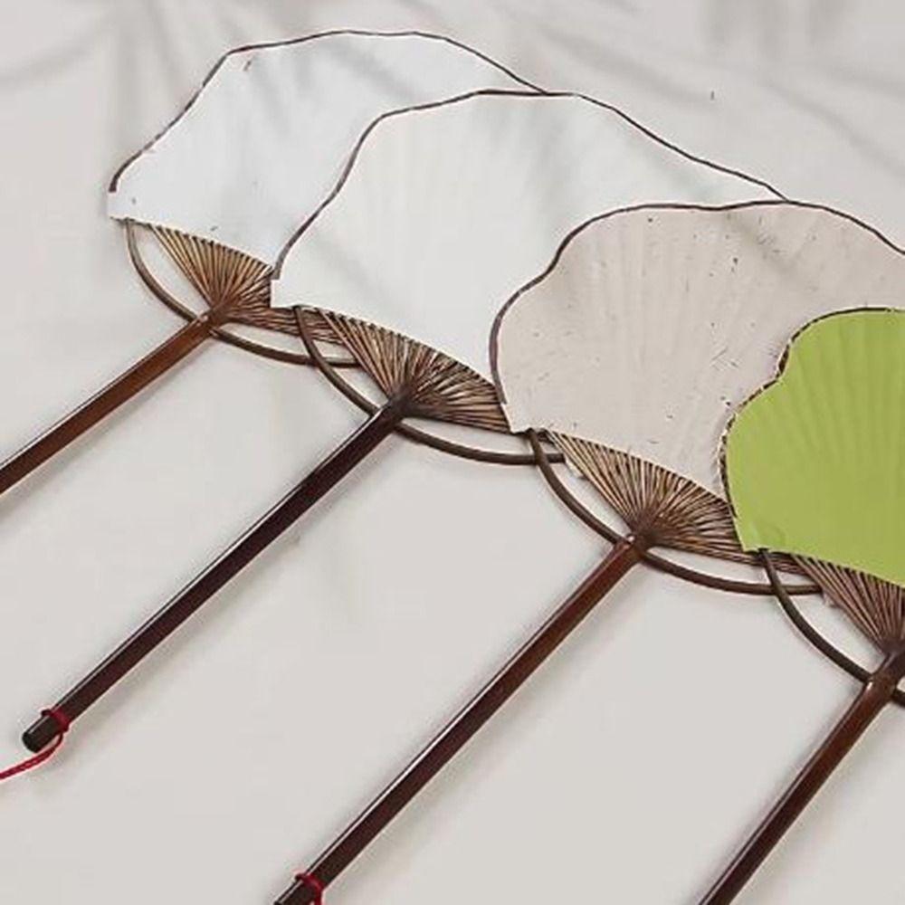 Decorative Blank Paper Fan Chinese Style Handheld Fan Classical Group Fan  For Indoor