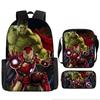 Printed Avengers The Backpack Set Oxford Fabric Pencil Case Essentials School