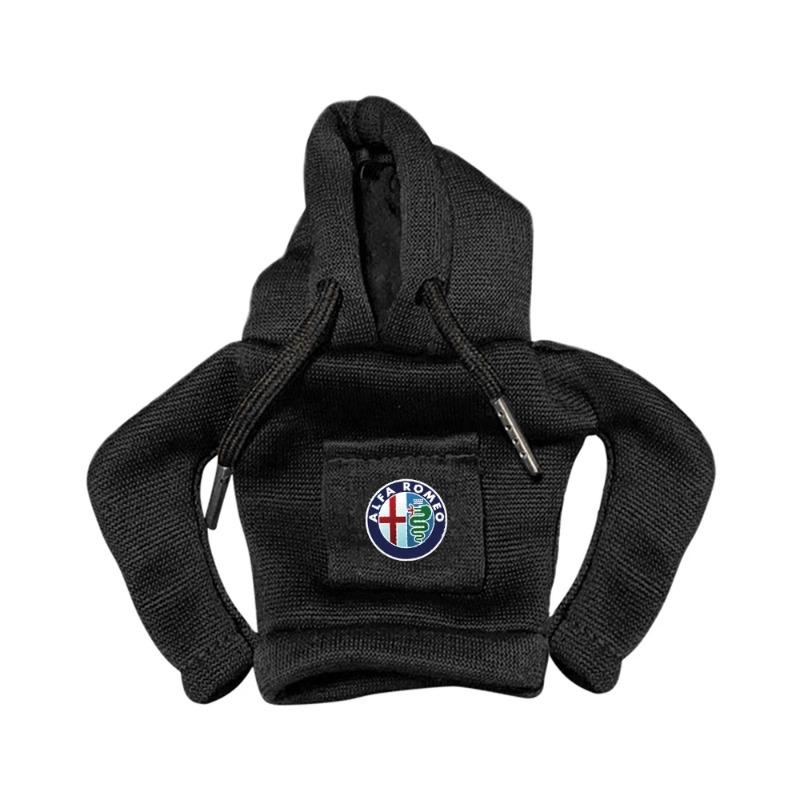 DGJLS1 1PCS Fashion Mini Hoodie Car Gear Shift Knob Cover Fashion Gearshift Handle Decorative For Alfa Romeo Giulia Stelvio MiTo Tonale