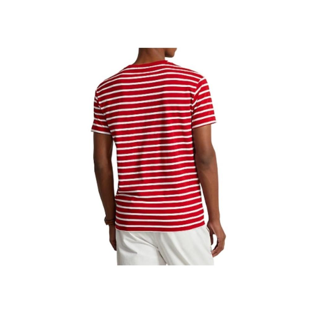 Polo Ralph Lauren Striped Logo Embroidered Crew Neck Short Sleeve T-Shirt Men Tops 710934662-003