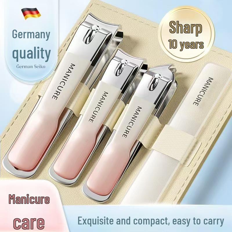 

Gradient Nail Clipper Set: 4-Piece Portable Manicure & Pedicure Kit Gradient Pink [4-piece set]