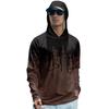 Men's Lapel Printed Single Breasted Pocket Long Sleeve Casual Sports T-Shirt
