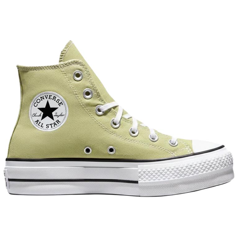 Converse Chuck Taylor All Star Seasonal Colour Lift Comfortable Durable High Top Canvas Shoes Women sneakers Light-Yellow-Green A16877C
