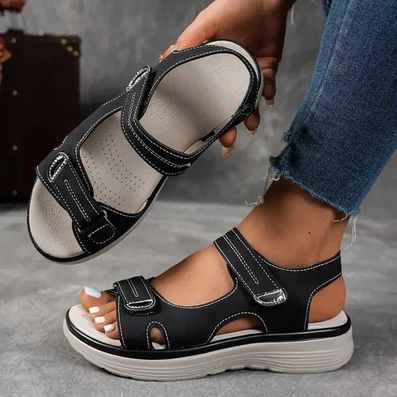 New Summer Casual Platform Sandals Women Comfortable Fashion Thick Sole Outdoor Sports Sandals Non Slip Wading Beach Shoes Women