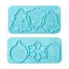 Stampo portachiavi in silicone epossidico con ornamenti di luci e ombre brillanti, fai da te, orecchini, gioielli con ciondoli per San Valentino, regalo artigianale