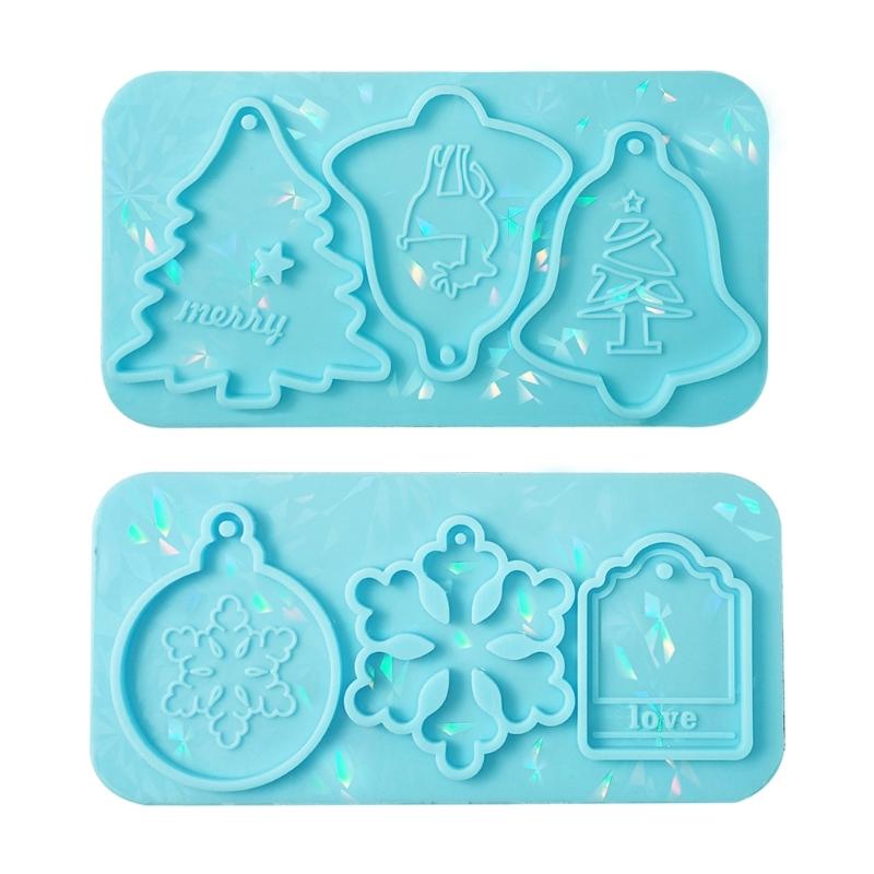 Shiny Light and Shadow Ornaments Silicone Epoxy Keychain Mold DIY Earrings Pendant Jewelry for Valentine Gift Crafts