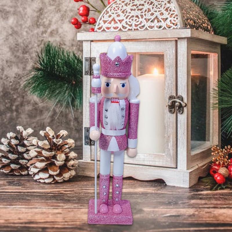 Christmas Theme Figurine Wood Decorations Statue for Office Unique Desktops Ornament Tabletop Decorative Sculpture