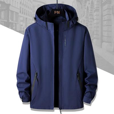 Windproof Waterproof Hooded Jacket for Couples - Versatile Spring/Autumn Outerwear for Trendy, Casual Mountaineering.