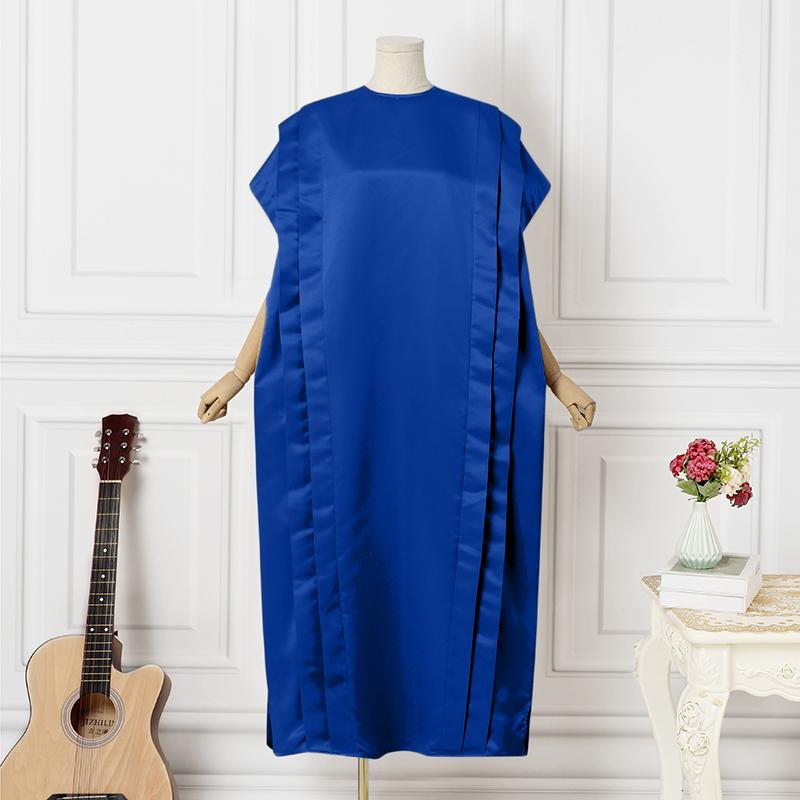 

VONDA летнее женское длинное платье с короткими рукавами и круглым вырезом M синий