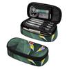 Pen Case Large Capacity Secure Zipper Durable 300D Polyester with Mesh Pocket Removable Divider and Pen Slots for Classroom Use