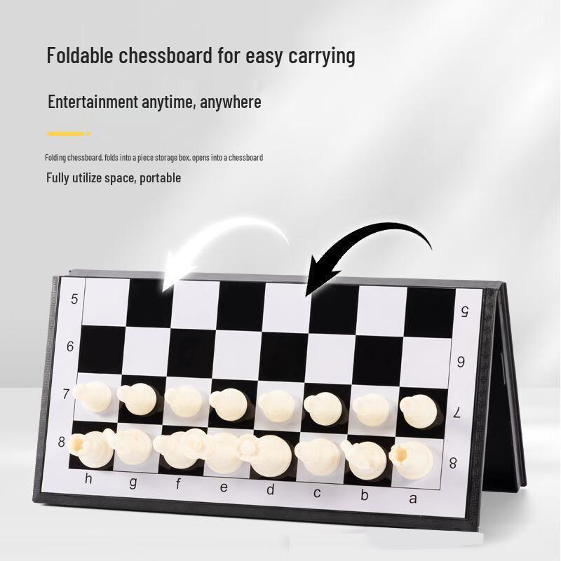 Portable Magnetic Folding International Chess Set